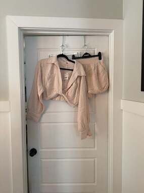 NWT Free People Endless Summer Stay Cool Set Top and Shorts in Desert Topaz